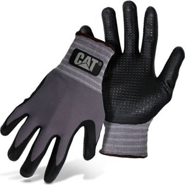 Pip CAT Dotted & Dipped Nitrile Coated Palm Gloves, 2XL, Gray CAT0174192X